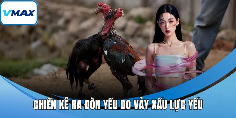 Chiến kê ra đòn yếu do vảy xấu lực yếu